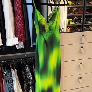 Elegant Green Ombre Maxi Dress